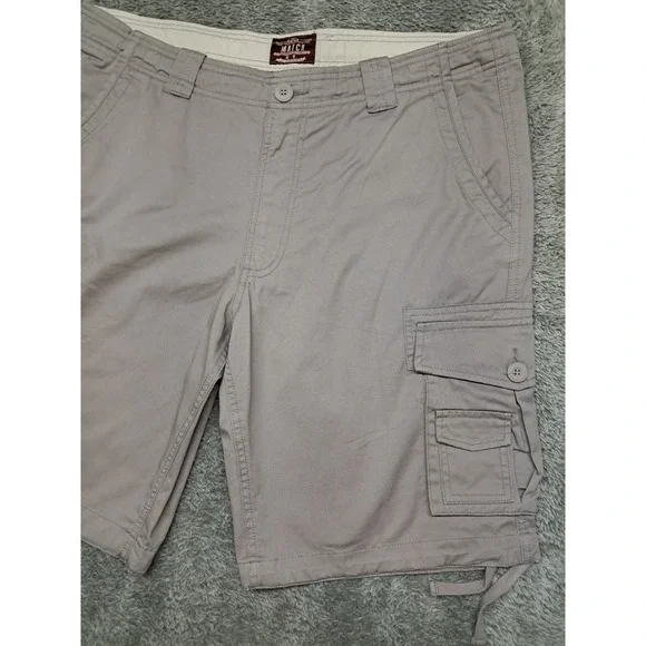 Match & Matchstick Cargo Shorts Mens Sz 40 Khaki Dress Chino Work Pockets Flat - Picture 4 of 14